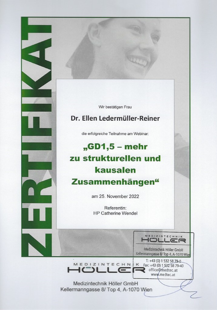 Zertifikat "GD1,5 - mehr zu strukturellen und kausalen Zusammenhängen"